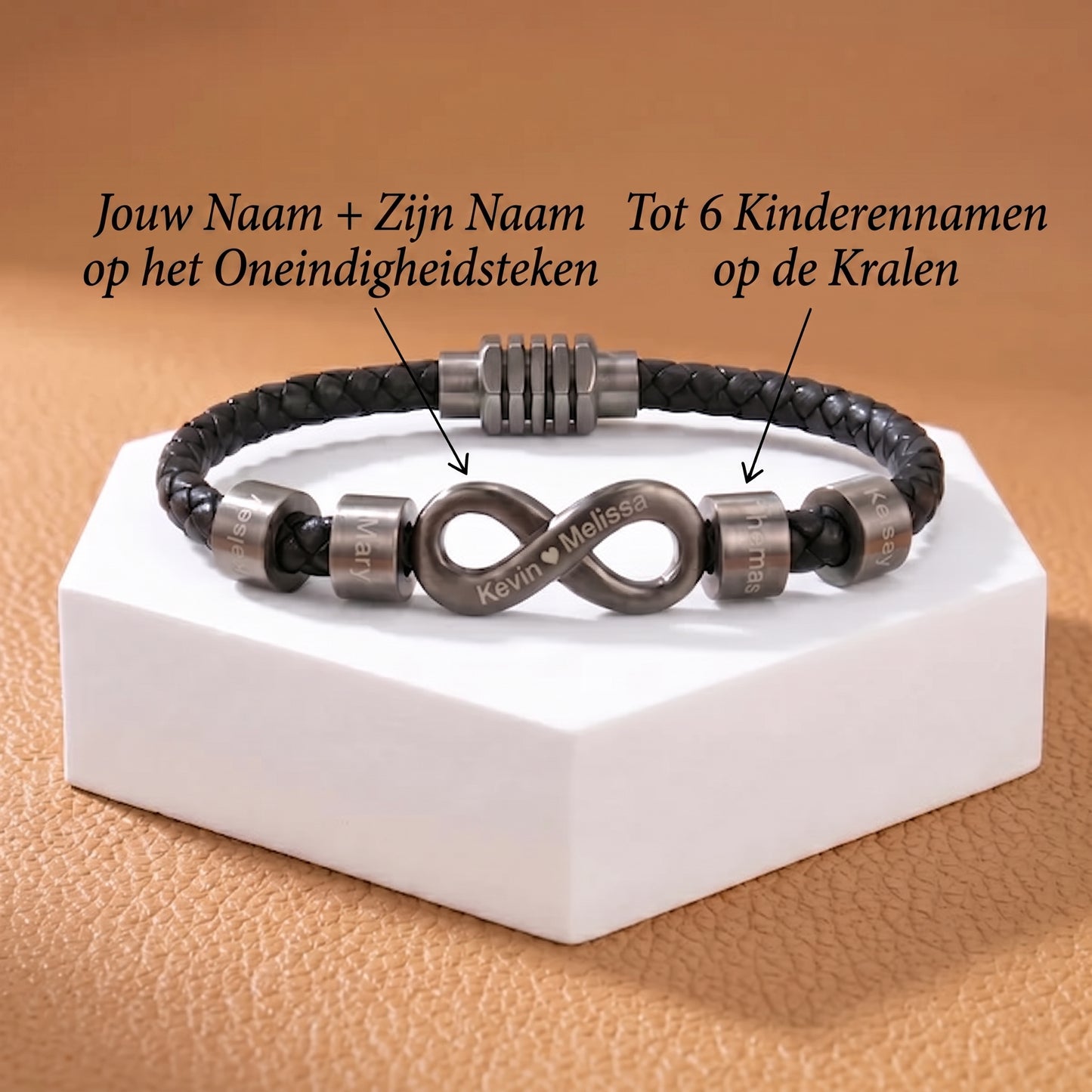 Armband met namen - oneindige band
