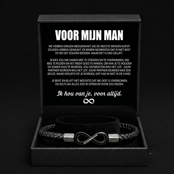Gepersonaliseerde Armband "Voor Mijn Man"