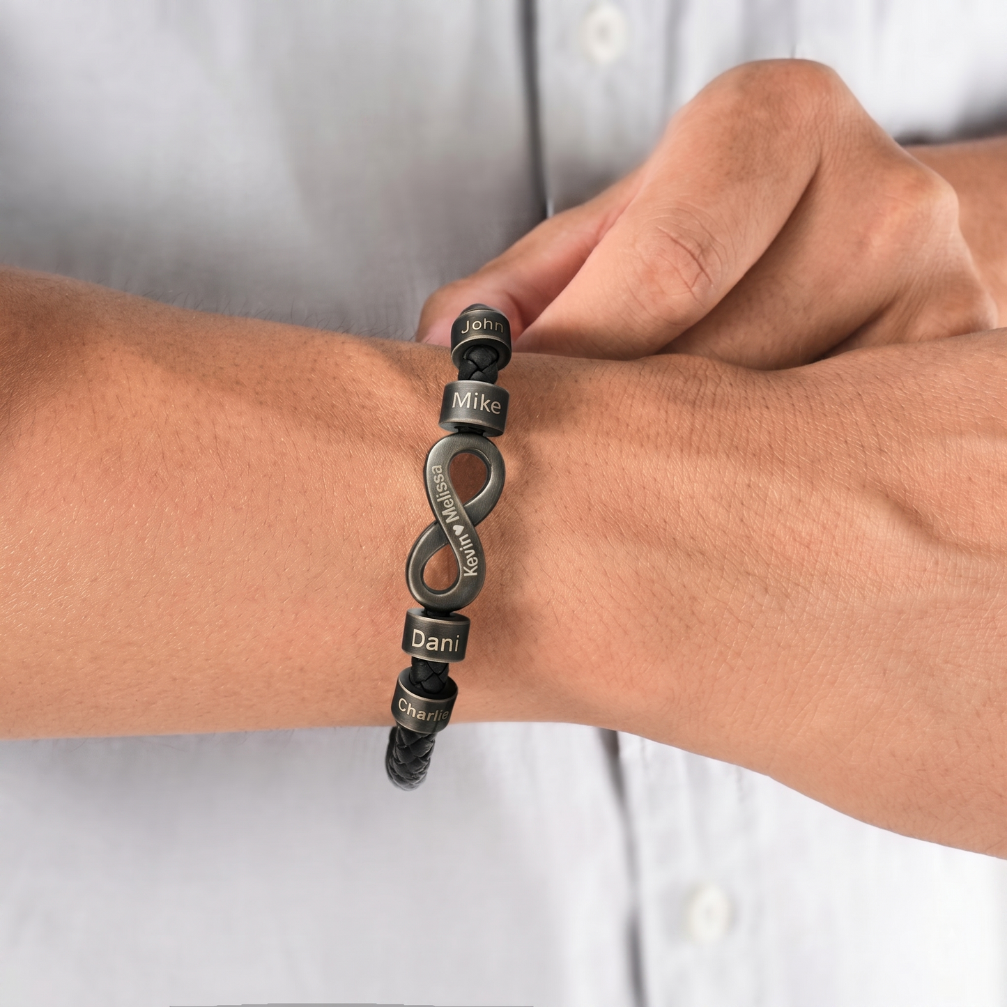 Armband met namen - oneindige band