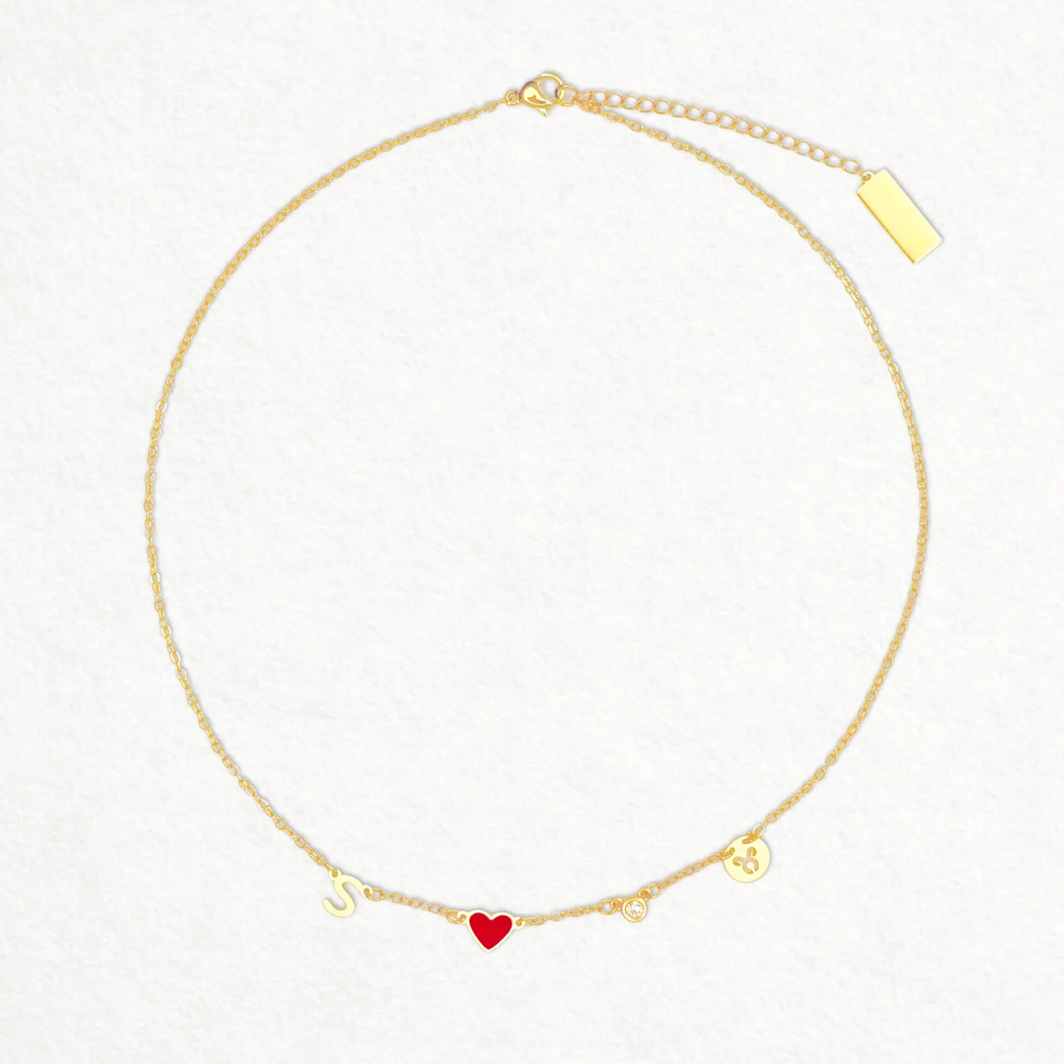 Initiaal Hartketting – Geboortesteen & Sterrenbeeld